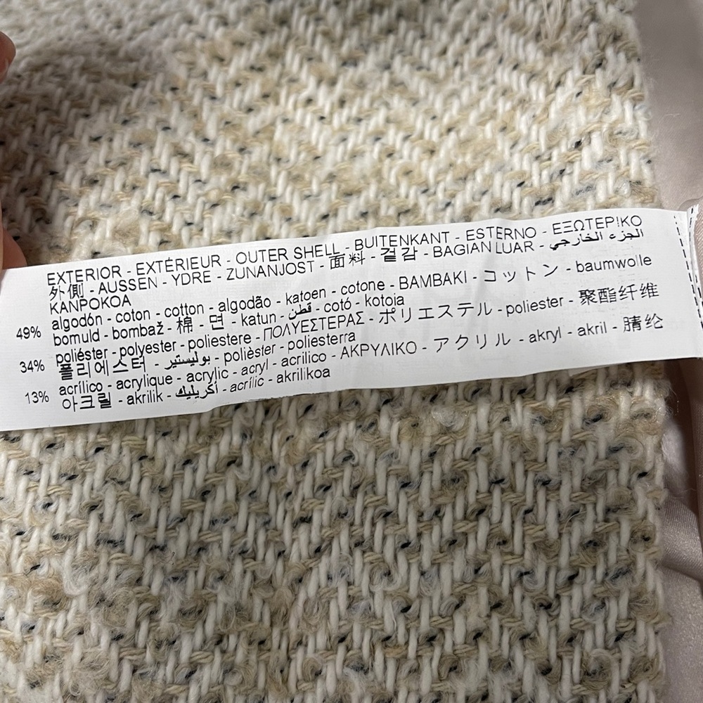 ZARA MAXI HERRINGBONE LONG COAT sz XS $169.00 - Picture 9 of 10